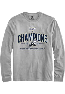 Summit Sportswear Akron Zips Grey MAC 2026 Men's Indoor Track & Field Champions Long Sleeve T Shir..