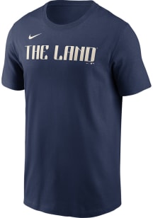 Nike Cleveland Guardians Navy Blue Fanwear City Connect 1.0 Large Logo Short Sleeve T Shirt
