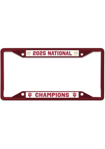 Indiana Hoosiers 2025 College Football Champions Metallic License Plate Frame - Crimson
