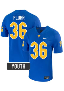 Emory Fluhr Pitt Panthers Youth Blue  NIL Name And Number Football Jersey