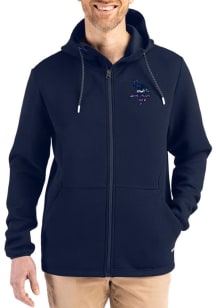 Cutter and Buck Minnesota Vikings Mens Navy Blue Americana Epic Comfort Full Zip Light Weight Jack..