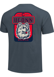 UConn Huskies Navy Blue Inner Circle Badge Short Sleeve T Shirt