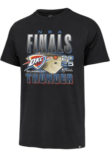 47 Oklahoma City Thunder Black 2025 Finals Participant Short Sleeve Fashion T Shirt