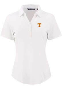 Cutter and Buck Tennessee Volunteers Womens White Forge Eco Polo Short Sleeve Polo Shirt