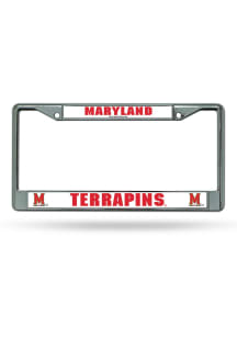 Maryland Terrapins Premium Chrome License Plate Frame - Silver
