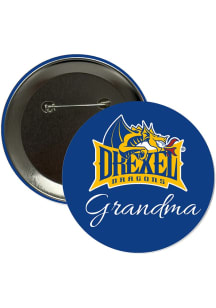 Drexel Dragons 3" Grandma Button - Navy Blue