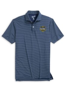Johnnie O Michigan Wolverines Mens Navy Blue National Champions Beau Short Sleeve Fashion Polo