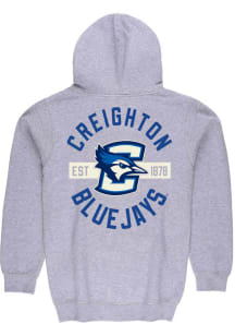 Summit Sportswear Creighton Bluejays Mens Grey Front Back Long Sleeve Full Zip Jacket