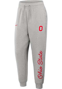 Nike Ohio State Buckeyes Womens One Dri-FIT Grey Heather Sweatpants
