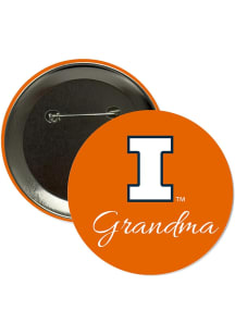 Illinois Fighting Illini 3" Grandma Button - Orange