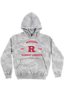 Vive La Fete Rutgers Scarlet Knights Youth Grey Camo Long Sleeve Hoodie