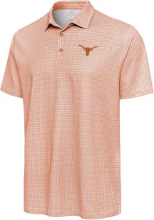 Antigua Texas Longhorns Mens White Breeze Short Sleeve Polo