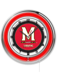 Maryland Terrapins 19in Neon Wall Clock