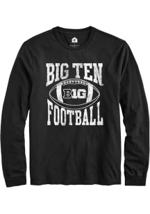 Rally Big Ten Black Football Arch Design Long Sleeve T Shirt