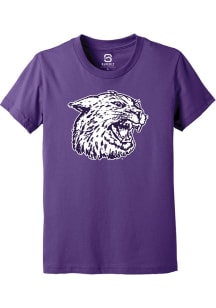 Summit Sportswear K-State Wildcats Youth Purple Vintage Cat Short Sleeve T-Shirt