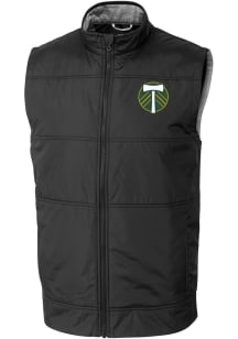 Cutter and Buck Portland Timbers Mens Black Stealth Sleeveless Jacket