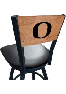 Oregon Ducks Vinyl Seat Maple Back Swivel Pub Stool - Black