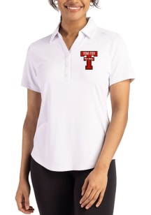 Cutter and Buck Texas Tech Red Raiders Womens White Forge Eco Polo Short Sleeve Polo Shirt