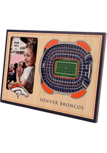 Denver Broncos 4x6 Sadium View Picture Frame - Navy Blue