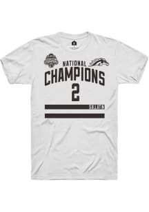 Grady Gallatin Western Michigan Broncos White NIL 2025 National Champions Shirzee Short Sleeve Pla..