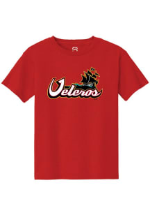 Summit Sportswear Columbus Clippers Youth Red Primary Copa Short Sleeve T-Shirt