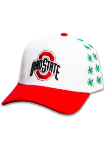 Ohio State Buckeyes Helmet Sticker Two Tone Adjustable Hat - White