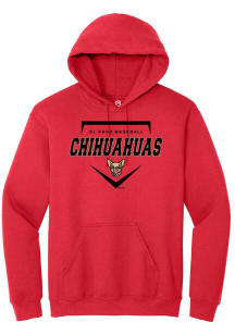 Summit Sportswear El Paso Chihuahuas Mens Red Homeplate Long Sleeve Hoodie