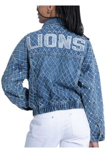 Detroit Lions Womens Blue Heather major Light Weight Jacket
