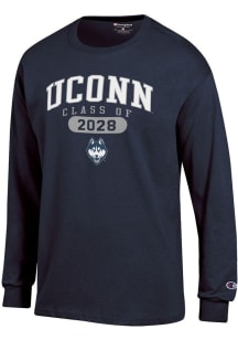 Champion UConn Huskies Navy Blue Class of 2028 Jersey Long Sleeve T Shirt