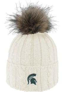 LogoFit Michigan State Spartans Ivory Alps Pom Womens Knit Hat