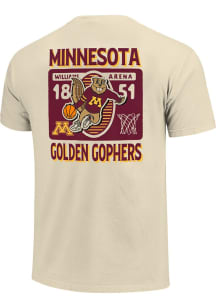 Minnesota Golden Gophers Ivory Gopher Playing Basketball Short Sleeve T Shirt