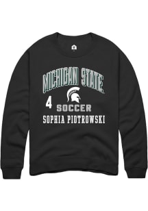 Sophia Piotrowski Michigan State Spartans Mens Black NIL Arch Logo Player Crew