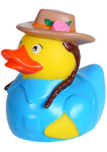 Texas Cowgirl Rubber Duck Figurine