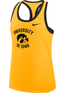 Nike Iowa Hawkeyes Womens Gold Racerback Tank Top