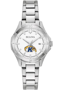 Bulova Kent State Golden Flashes Sport Stainless Steel Womens Watch