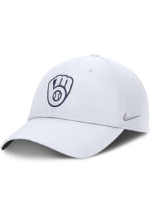 Nike Milwaukee Brewers Fashion Pack Ripstop Club Structured Adjustable Hat - White