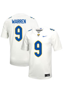 Jeremiah Warren  Nike Pitt Panthers White NIL Name And Number Football Jersey