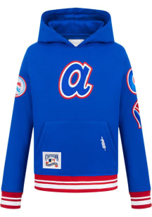 Pro Standard Atlanta Braves Youth Blue Retro Classics Long Sleeve Hoodie
