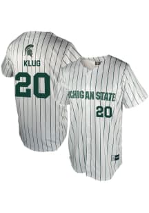 Josh Klug  Michigan State Spartans Mens White NIL Baseball Jersey