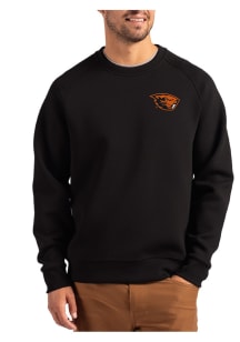 Cutter and Buck Oregon State Beavers Mens Black Roam Long Sleeve Crew Sweatshirt