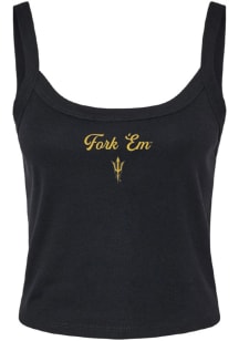 Summit Sportswear Arizona State Sun Devils Womens Black Micro Font Tank Top