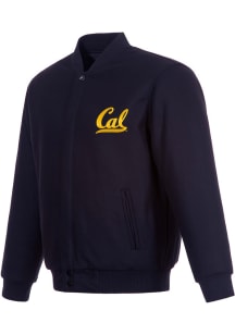 Mens Cal Golden Bears Reversible Wool Heavyweight Jacket - Navy Blue
