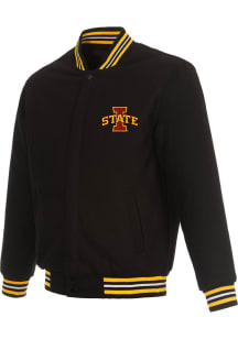Mens Iowa State Cyclones Reversible Wool Heavyweight Jacket - Black