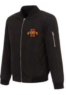Iowa State Cyclones Mens Black Nylon Bomber Light Weight Jacket