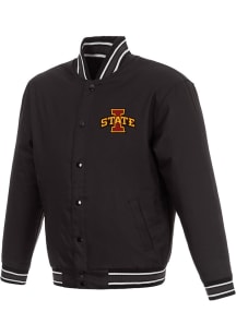 Iowa State Cyclones Mens Black Poly Twill Medium Weight Jacket