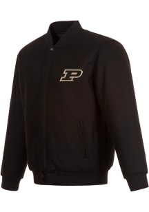 Mens Purdue Boilermakers Reversible Wool Heavyweight Jacket - Black