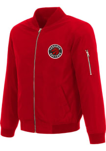 Toronto Raptors Mens Red Nylon Bomber Light Weight Jacket