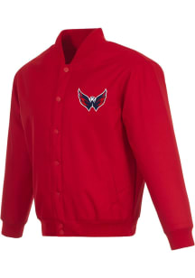 Washington Capitals Mens Red Poly Twill Medium Weight Jacket
