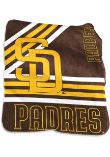 San Diego Padres Stripe Raschel Raschel Throw Blanket - Brown