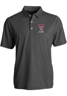 Cutter and Buck Texas Tech Red Raiders Mens Black Symmetry Short Sleeve Polo